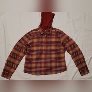 Roxy fleece shirt with hoodie